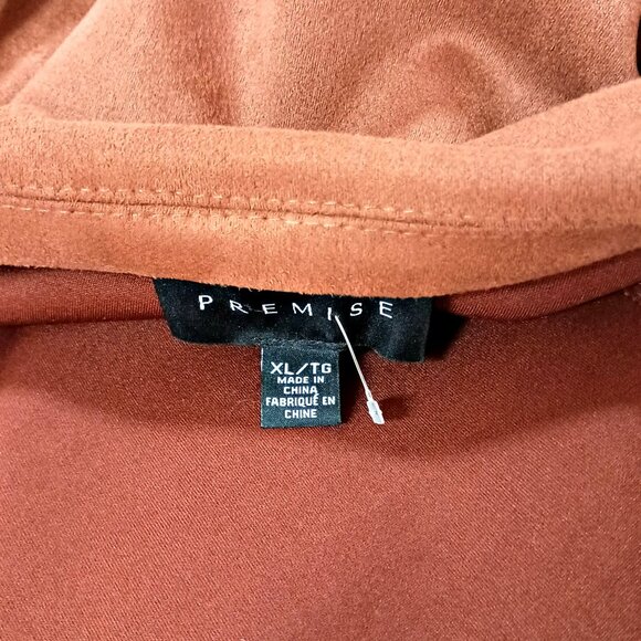 NWOT! VEGAN SUEDE OPEN LONG CARDIGAN SHACKET - Picture 2 of 5